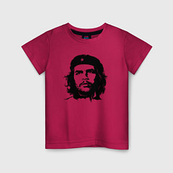 Футболка хлопковая детская Портрет Че Гевары, цвет: маджента
