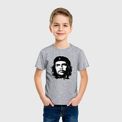 Футболка хлопковая детская Портрет Эрнесто Че Гевары, цвет: меланж — фото 2