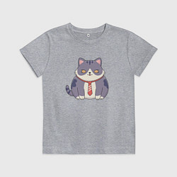 Детская футболка Важный кот с галстуком