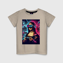 Детская футболка Mona Lisa is an avid gamer - fantasy