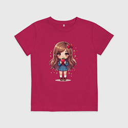 Детская футболка Милая девочка с яблоком