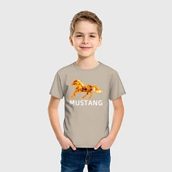 Футболка хлопковая детская Mustang firely art, цвет: миндальный — фото 2