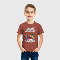 Футболка хлопковая детская Arctic Monkeys clowns, цвет: кирпичный — фото 2