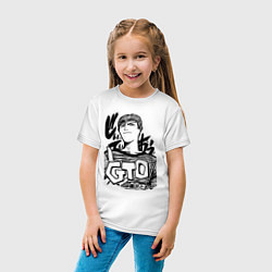 Футболка хлопковая детская Эйкити Онидзука - GTO, цвет: белый — фото 2