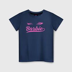 Футболка хлопковая детская Barbie blink, цвет: тёмно-синий