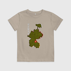 Футболка хлопковая детская Осетия Ерман, цвет: миндальный