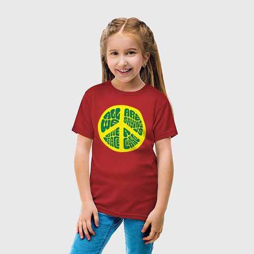Детская футболка Дай миру шанс / Красный – фото 4