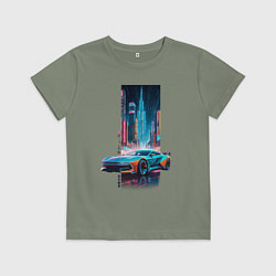 Футболка хлопковая детская Пекин 2082, цвет: авокадо