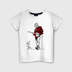 Футболка хлопковая детская Курт Кобейн Нирвана свитер, цвет: белый