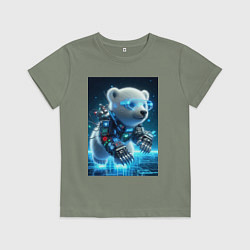 Детская футболка Кибер медвежонок - милашка