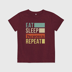 Детская футболка Eat sleep Palworld rpeat