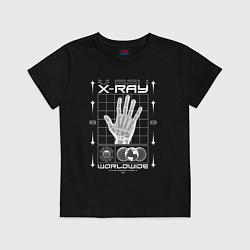 Футболка хлопковая детская X-ray streetwear, цвет: черный