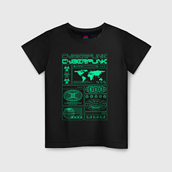 Футболка хлопковая детская Cyberpunk streetwear, цвет: черный