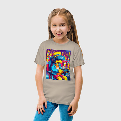 Детская футболка Bart Simpson - esports / Миндальный – фото 4