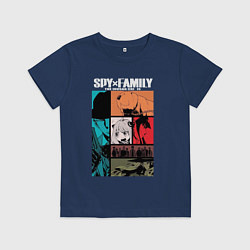 Футболка хлопковая детская Семья шпиона из одноименной манги и аниме, цвет: тёмно-синий