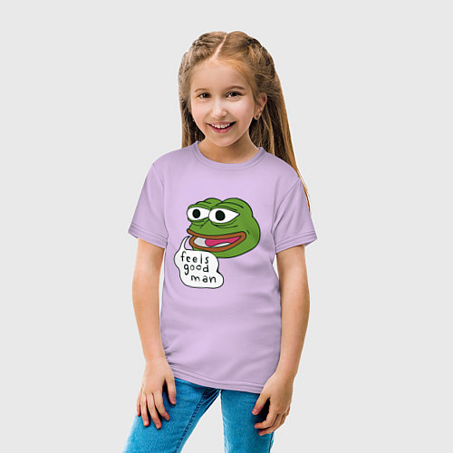 Детская футболка Pepe feels good man / Лаванда – фото 4