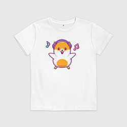 Детская футболка Музыкальный хомяк