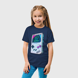 Футболка хлопковая детская Гейм бой - тетрис, цвет: тёмно-синий — фото 2