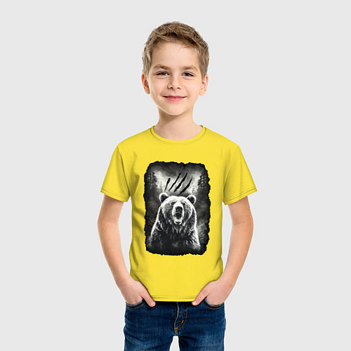 Детская футболка Большой Медведь / Желтый – фото 3