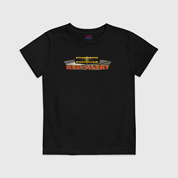 Футболка хлопковая детская Command & Conquer: Red Alert logo, цвет: черный