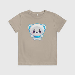 Детская футболка Белый полярный медвежонок