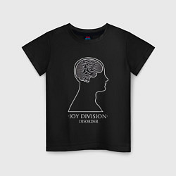 Футболка хлопковая детская Joy Division - Disorder, цвет: черный