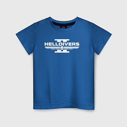 Футболка хлопковая детская Helldivers 2: Logo, цвет: синий