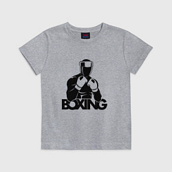 Футболка хлопковая детская Boxing art, цвет: меланж