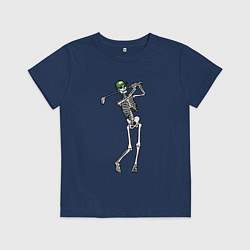 Детская футболка Golfing skeleton