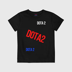 Футболка хлопковая детская Dota 2 любитель, цвет: черный