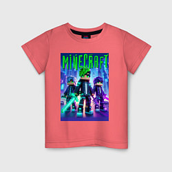 Детская футболка Cyberpunk and Minecraft - collaboration