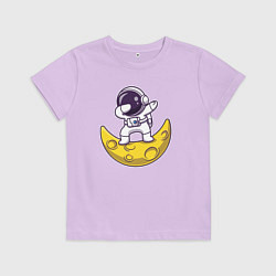 Футболка хлопковая детская Dab space, цвет: лаванда
