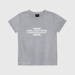 Футболка хлопковая детская Helldivers 2, цвет: меланж