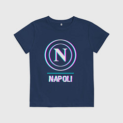Детская футболка Napoli FC в стиле glitch