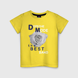 Футболка хлопковая детская Depeche Mode - best of videos, цвет: желтый