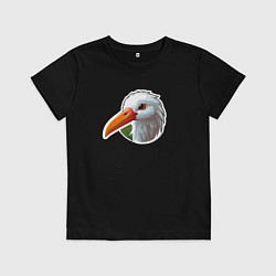 Детская футболка Голова чено белого аиста