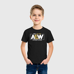 Футболка хлопковая детская All Elite Wrestling AEW, цвет: черный — фото 2
