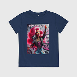 Детская футболка Barbie - punks not dead motto