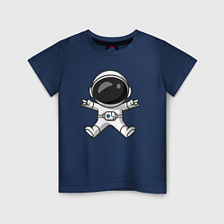 Футболка хлопковая детская Spaceman rock, цвет: тёмно-синий
