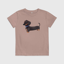 Детская футболка Мультяшная собака такса