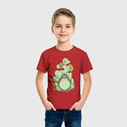 Футболка хлопковая детская Green Totoro, цвет: красный — фото 2