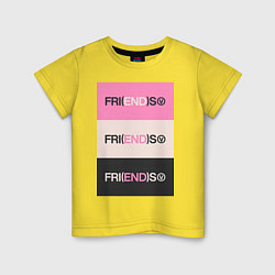 Футболка хлопковая детская V Fri END S - friends song, цвет: желтый