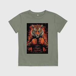 Детская футболка Тигр Муай Тай в стойке