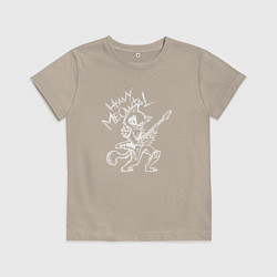 Детская футболка Кот хеви метал