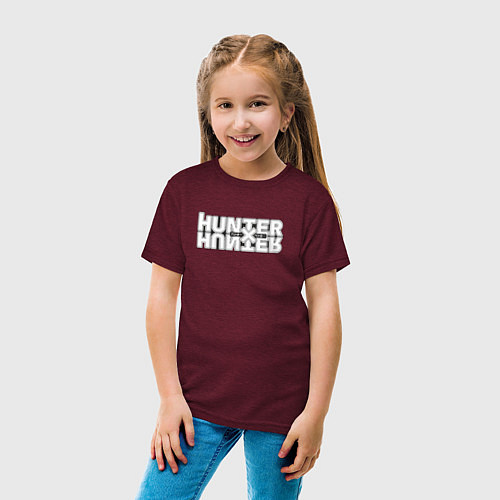 Детская футболка Hunter x hunter Охотник / Меланж-бордовый – фото 4