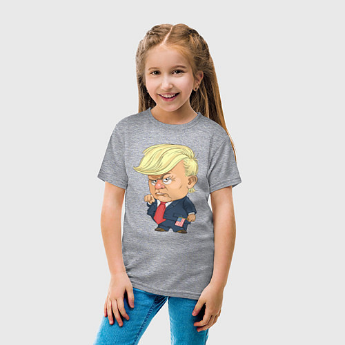 Детская футболка Мистер Трамп / Меланж – фото 4
