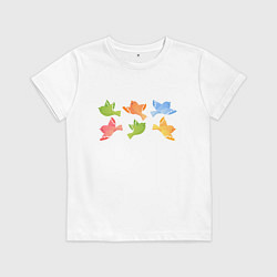 Детская футболка Шесть птичек