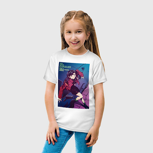 Детская футболка Евангелион Мисато Кацураги / Белый – фото 4