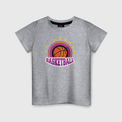 Футболка хлопковая детская Basket stars, цвет: меланж