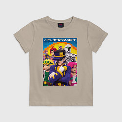 Детская футболка Minecraft and Jojo collaboration - ai art